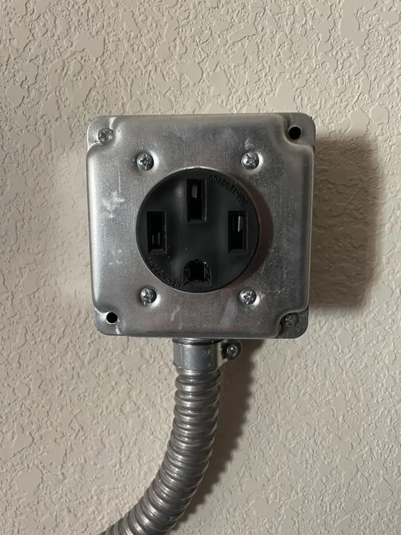 NEMA 14-50 outlet installed for Smart Home Electrical in South Bradenton